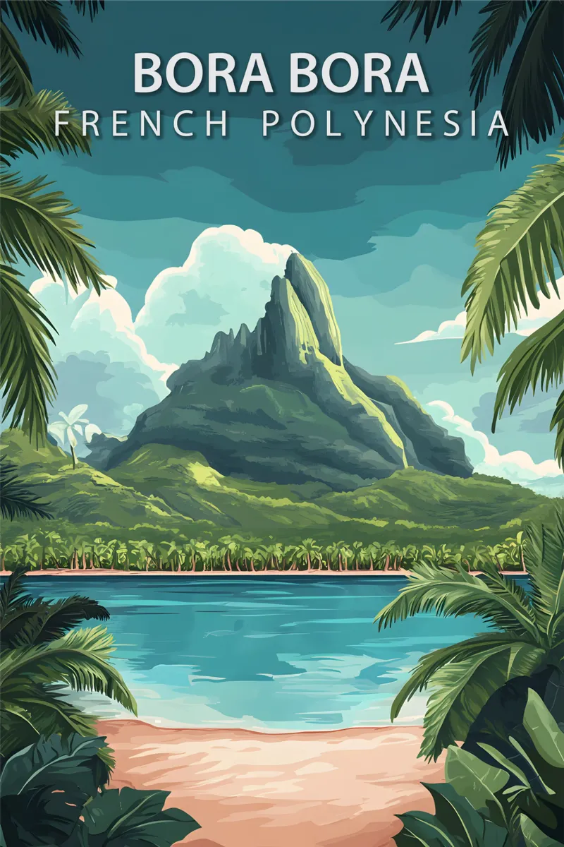 Bora Bora, Polinesia Francese carta hahnemühle da Wanderlust Vibes