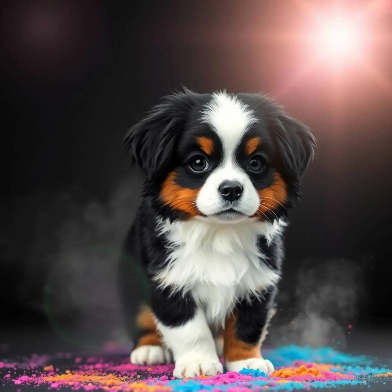 The colorful Bernese Mountain Dog #11 canvas by Yumis.Beargang.and.Me