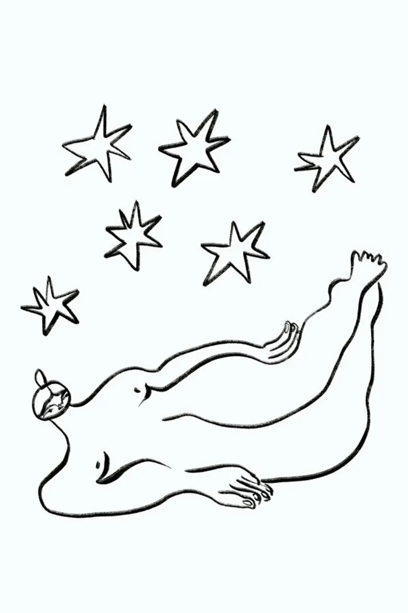 Nude with Stars Acryl-Glas von Nudes and Croissants