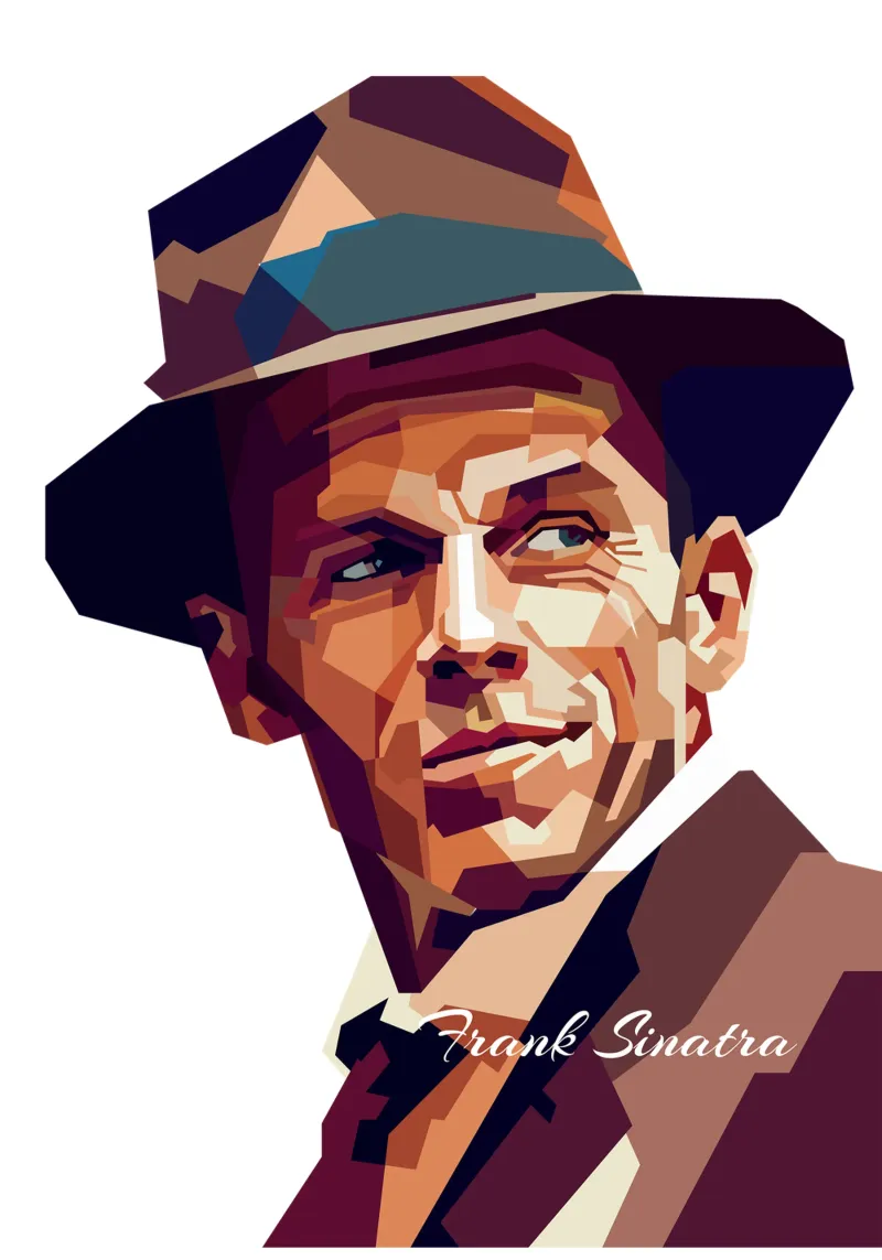 Frank Sinatra Classic Pop Trending Now poster con telaio in plastica da Artkreator