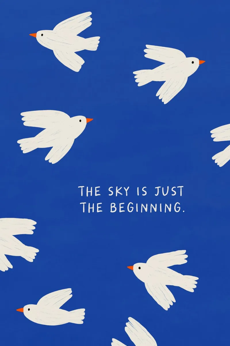 The Sky Is Just The Beginning carta hahnemühle da treechild