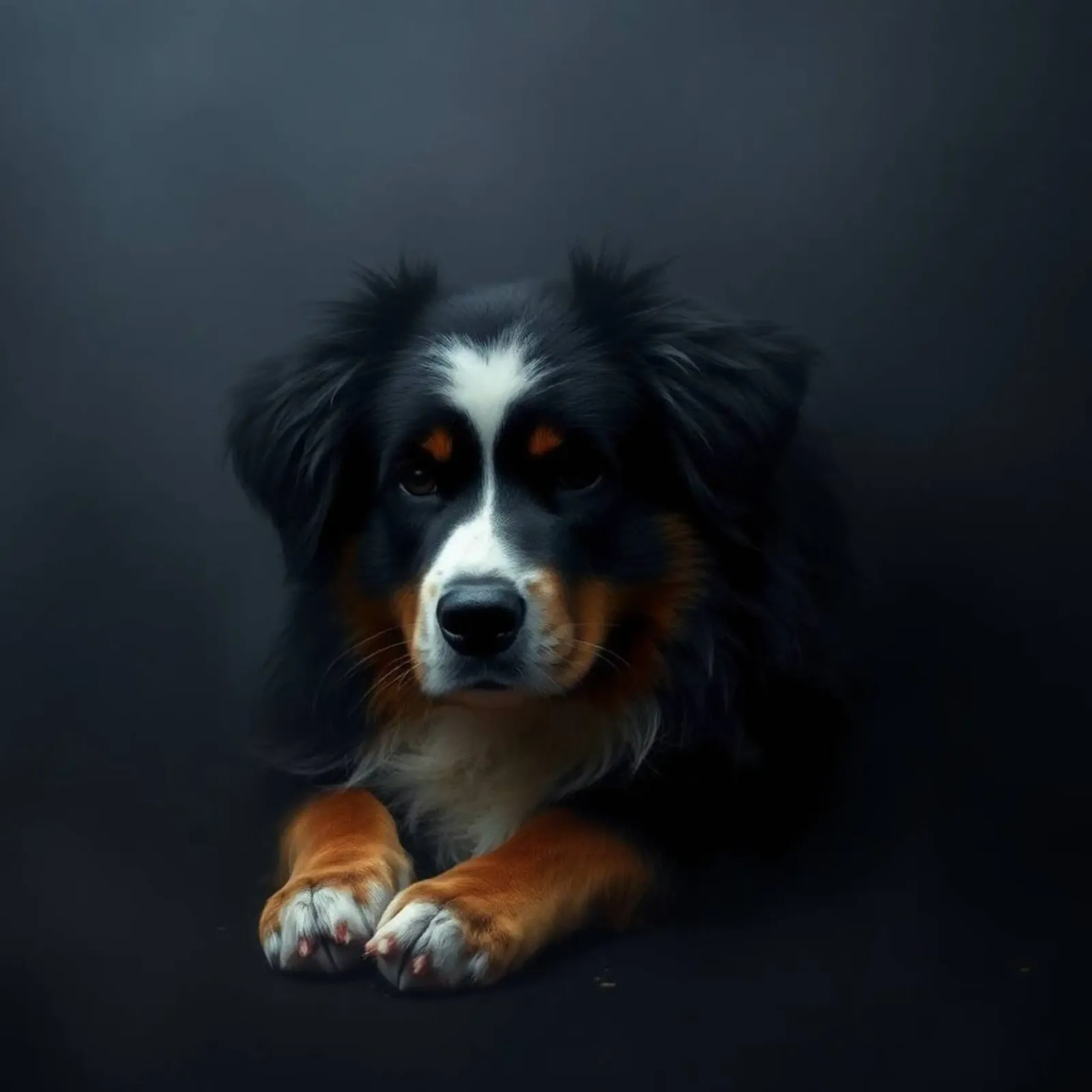 The colorful Bernese Mountain Dog #17 canvas by Yumis.Beargang.and.Me