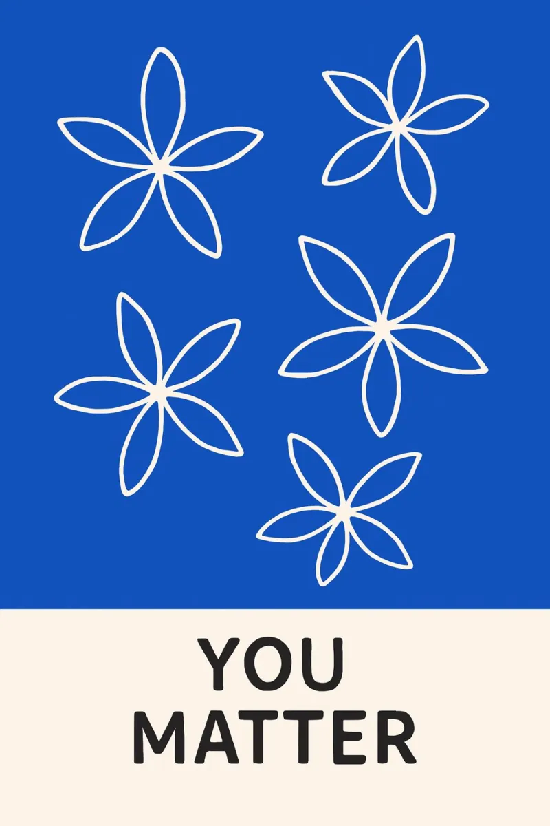 You Matter poster con telaio in alluminio da treechild