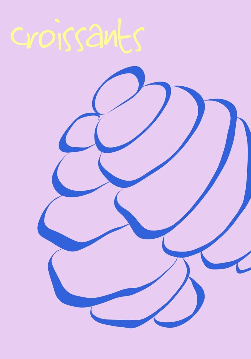 Croissants. Poster von FRICKE DESIGN
