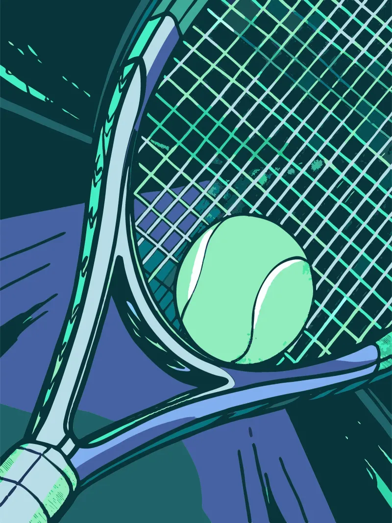Tennis Racket alu-dibond by SPORTS ONLY