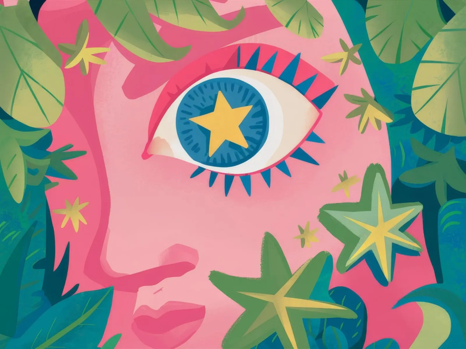 Sogno dell'occhio cosmico poster con telaio in plastica da Petal Canvas