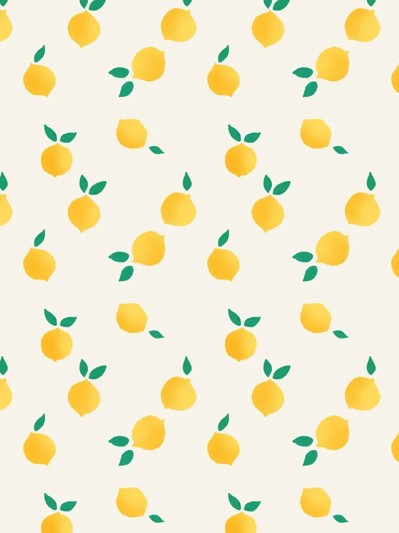 Fresh Summer Yellow Lemons Pattern pellicola backlit da showmemars