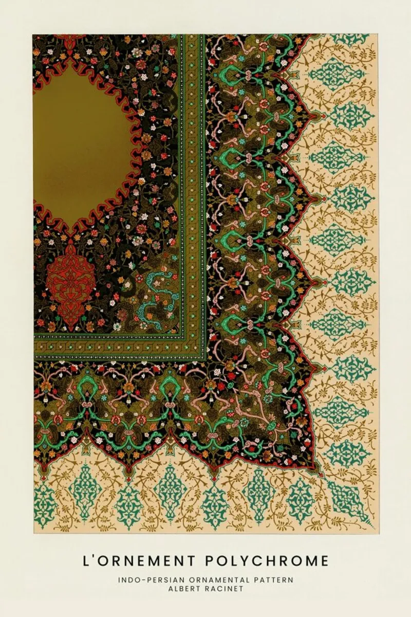 Racinet -  Indo-Persian Ornamental Pattern carta hahnemühle da Vintage by JUNIQE
