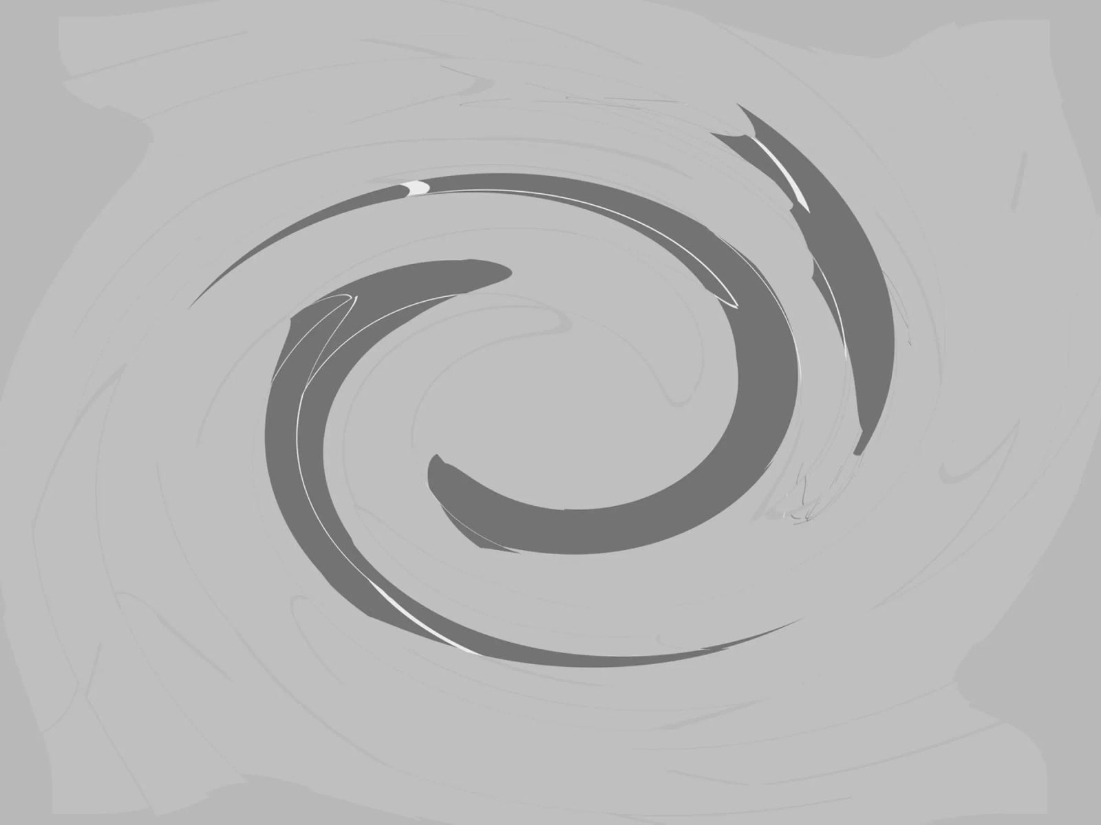 Abstract dynamic round patterns in grey canvas by Something for you