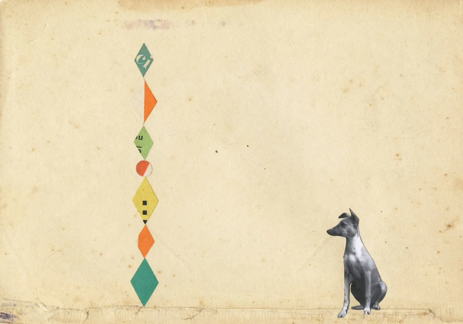 Wundersamer Whippet Acryl-Glas von Cassia Beck Collage