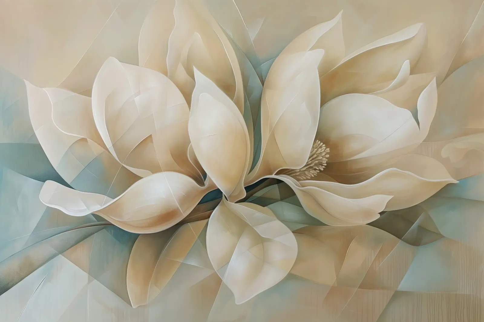 Bloesem abstract canvas van Imagine
