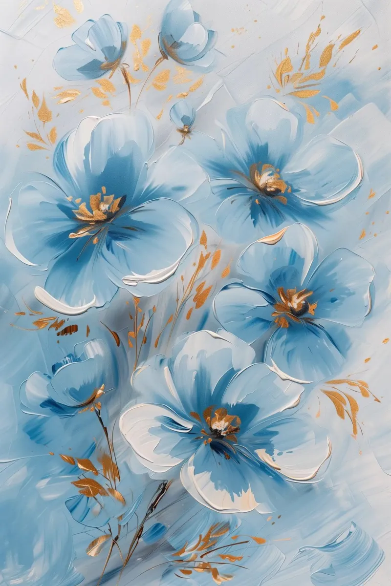 Fiori blu pellicola backlit da Imagine