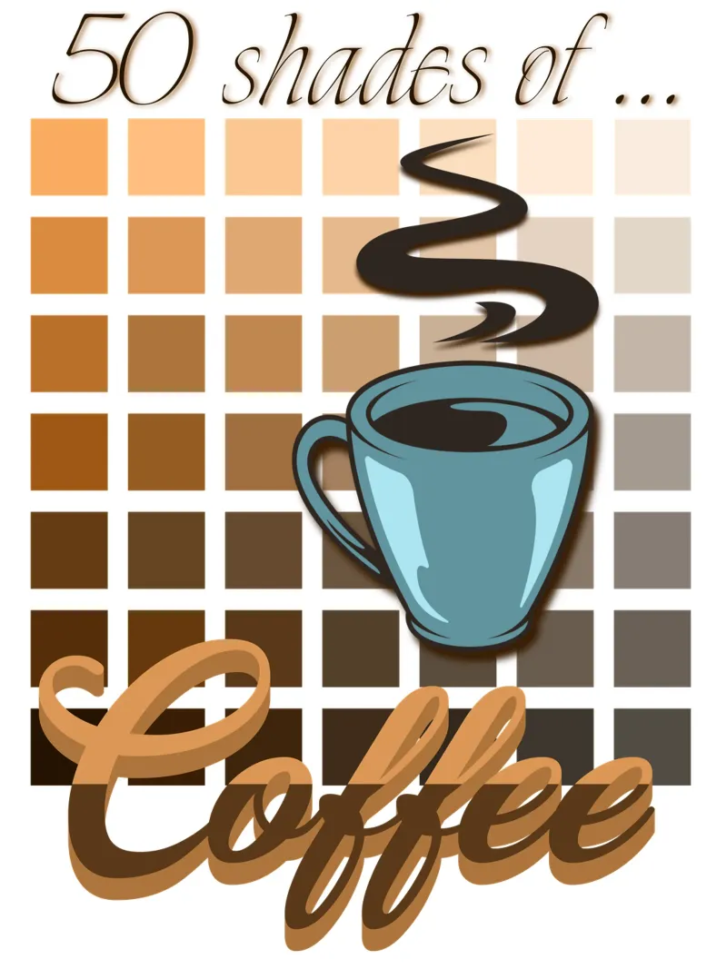 Coffee Palette: 50 Shades of Brewed Bliss tela con Cornice a cassetta da Une Affaire de Filles