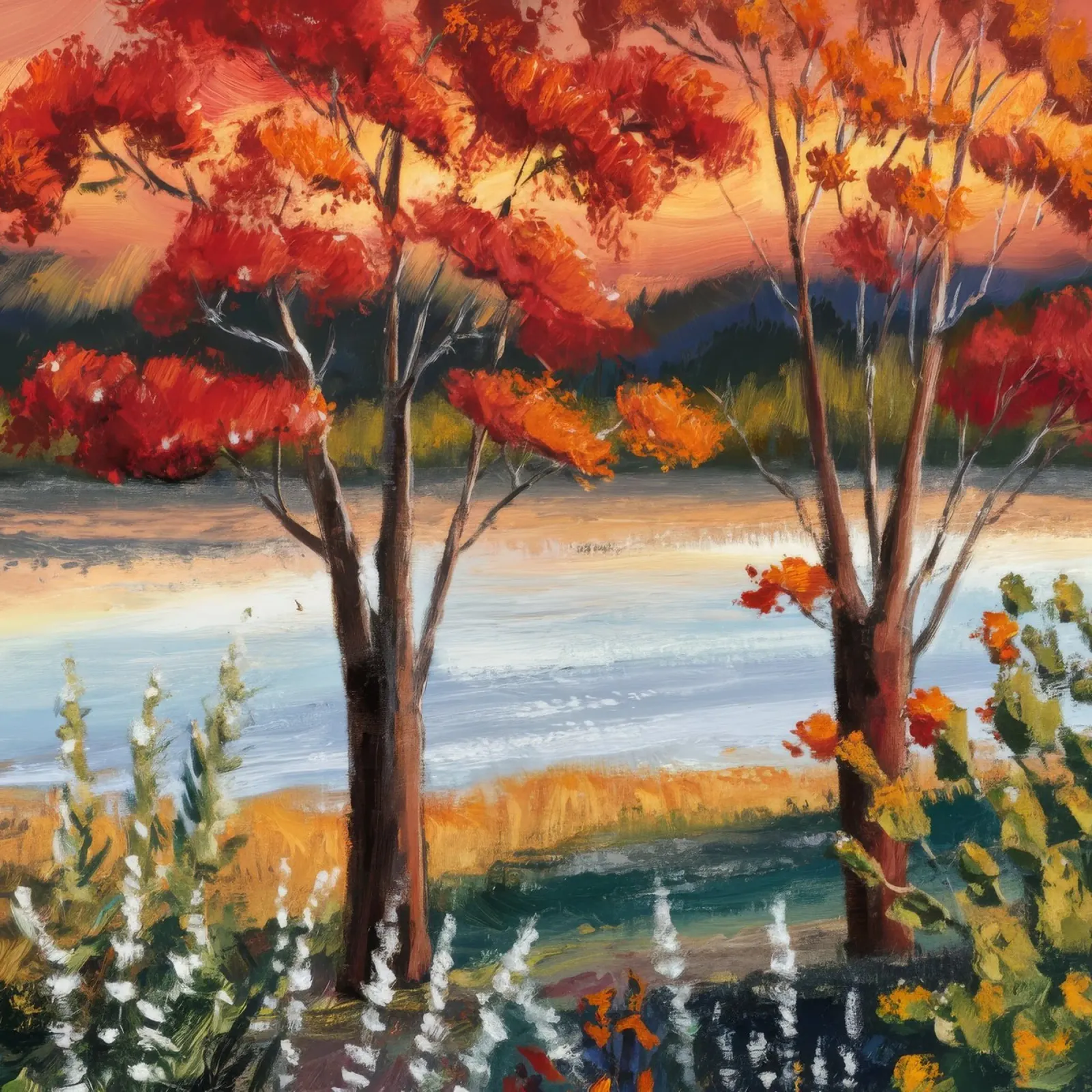 Fiume d'autunno Hush pellicola backlit da Obisidian Brush