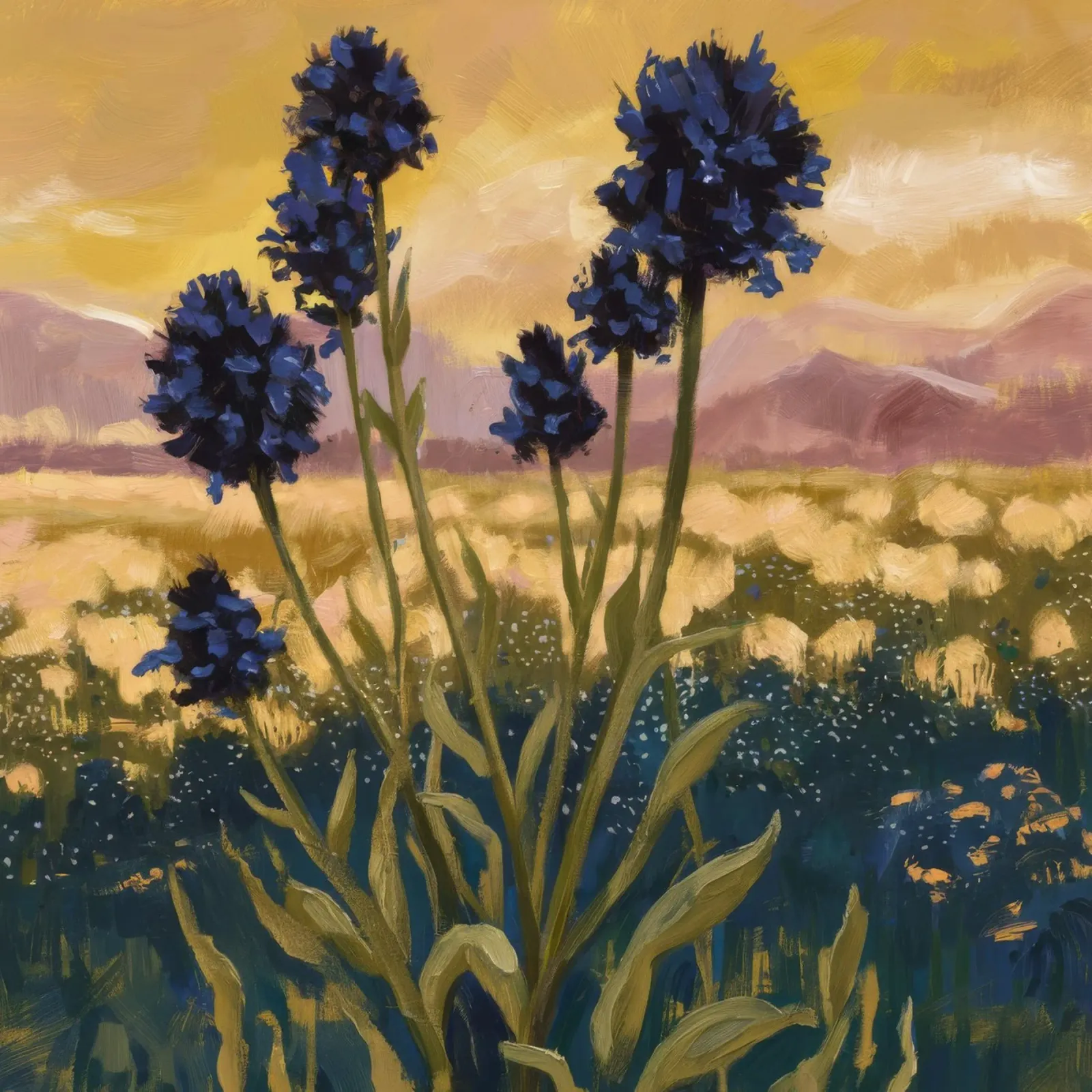 Campo di cardo di mezzanotte pellicola backlit da Obisidian Brush