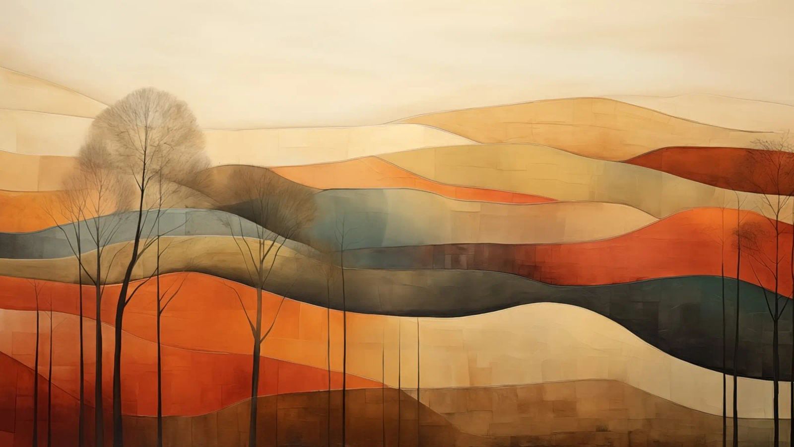 Paysage abstrait poster de Imagine