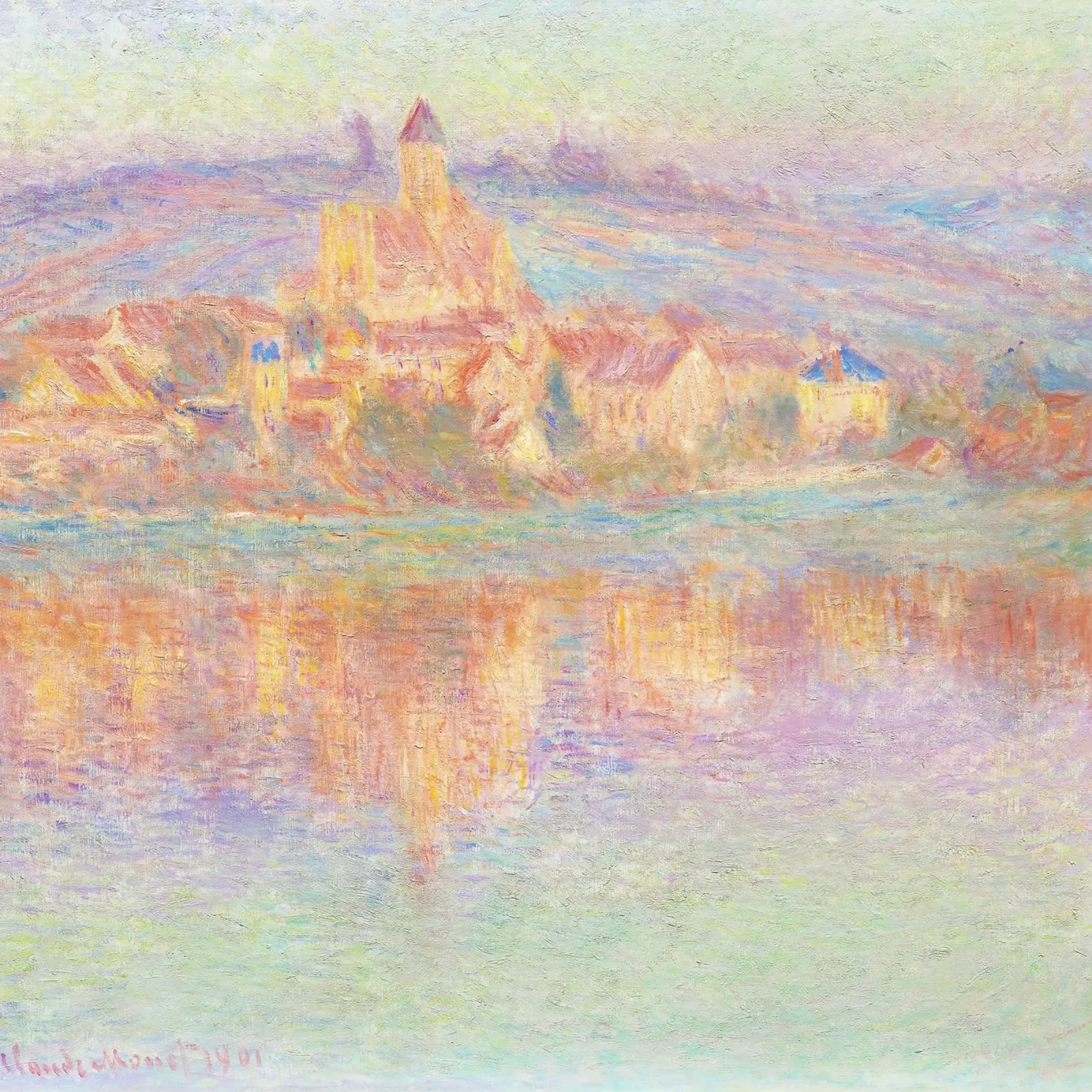 Claude Monet – Vétheuil (1901) pellicola backlit da Monet Art Prints