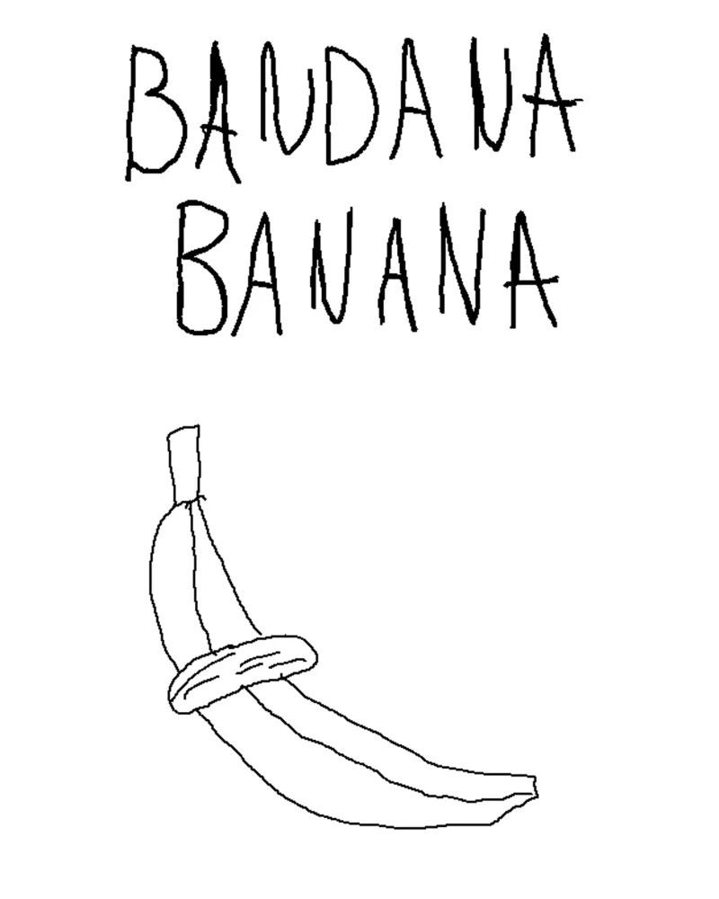 Bandana Banana - Peel power and tropical swag canvas met Baklijst van FruityNoodly