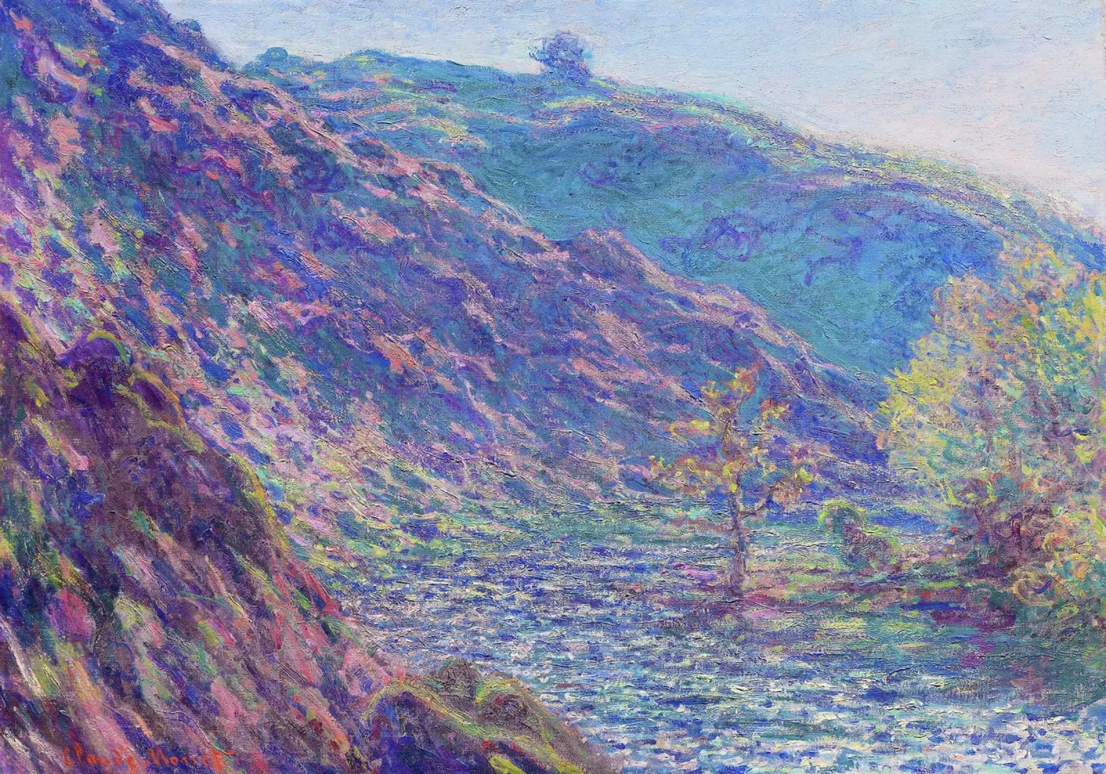 Il fiume Petite Creuse (1889) di Claude Monet. pellicola backlit da Monet Art Prints