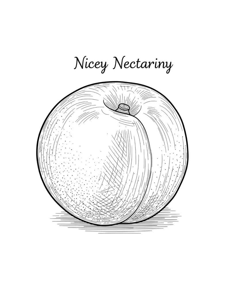 Nicey Nectariny: Existential Fruit alluminio dibond da FruityNoodly