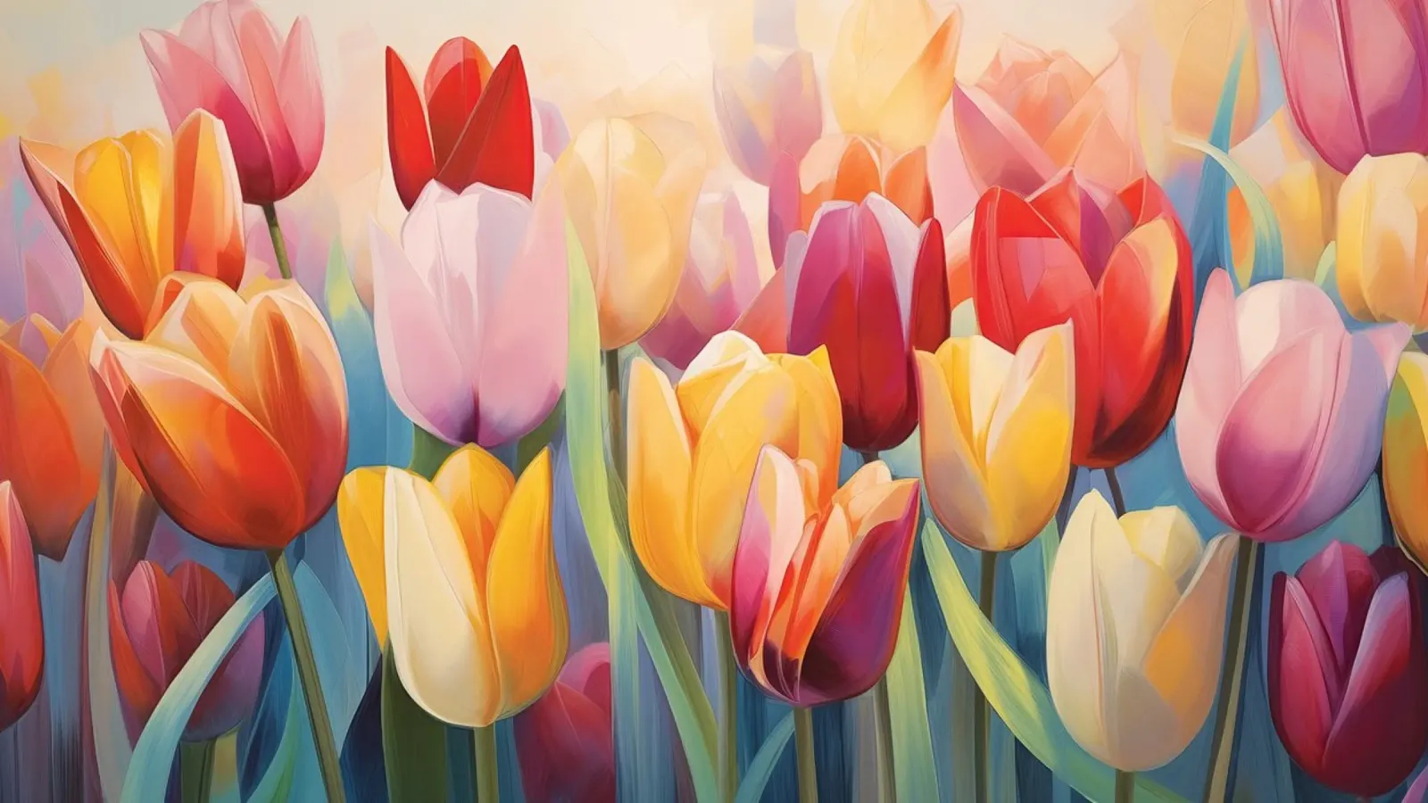 Tulipani pellicola backlit da Imagine