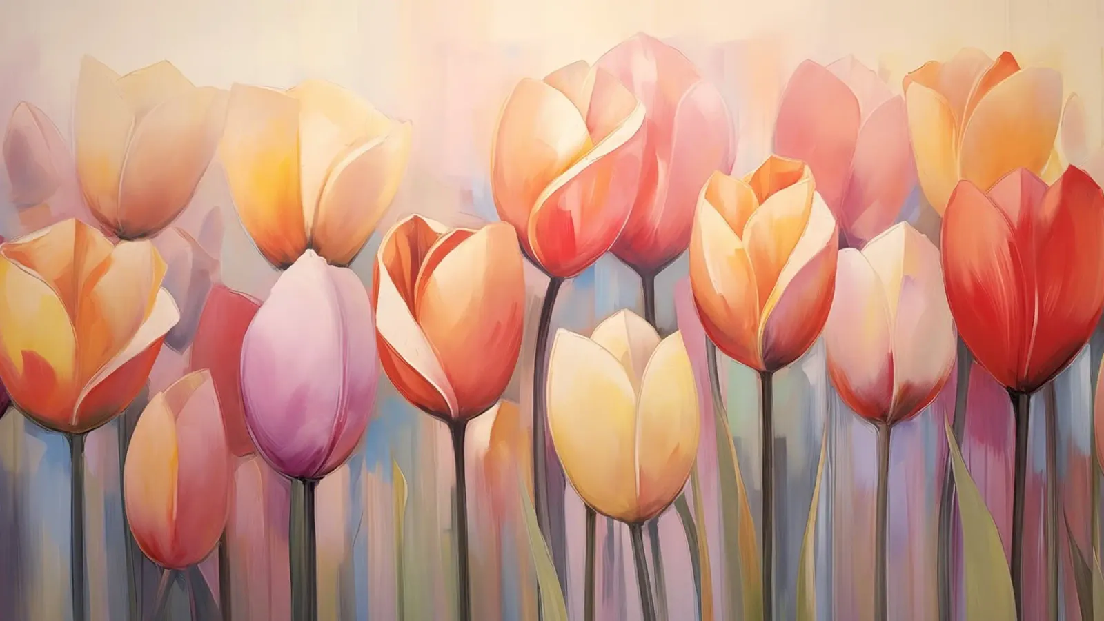 Tulipani colorati pellicola backlit da Imagine