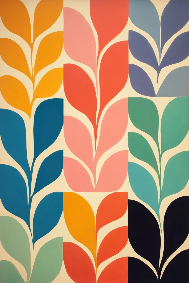 Trendy Botany | Abstract Painting canvas by Autofocus