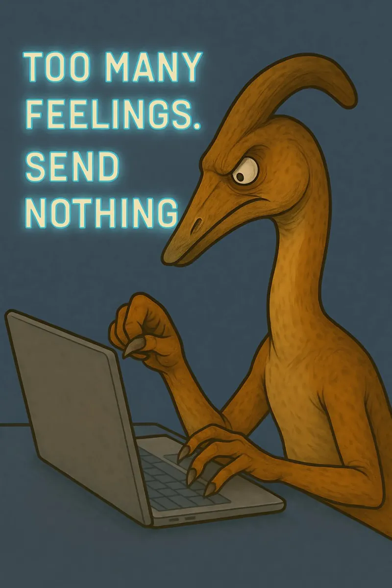 Funny Struthiomimus Meme poster con telaio in plastica da Funny Humor Art