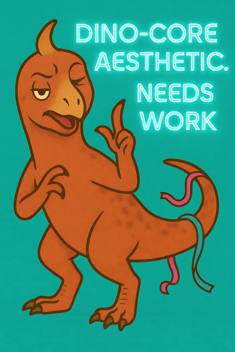 Funny Theropod Meme canvas with Floater frame by Funny Humor Art