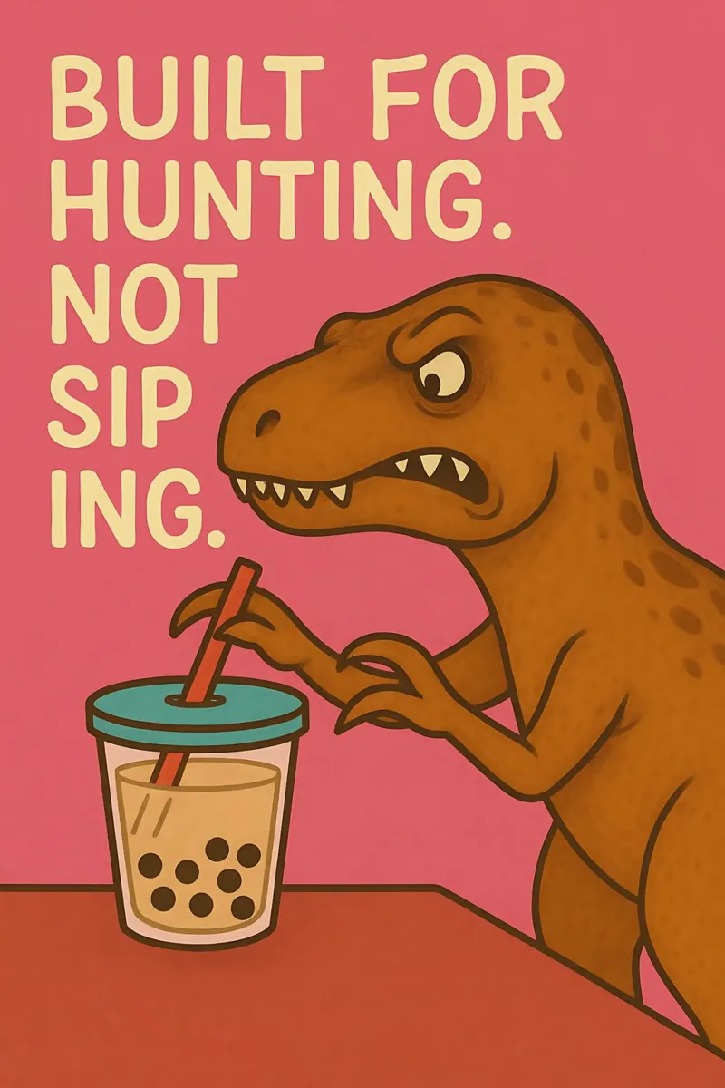 Funny Torvosaurus meme canvas with Floater frame by Funny Humor Art