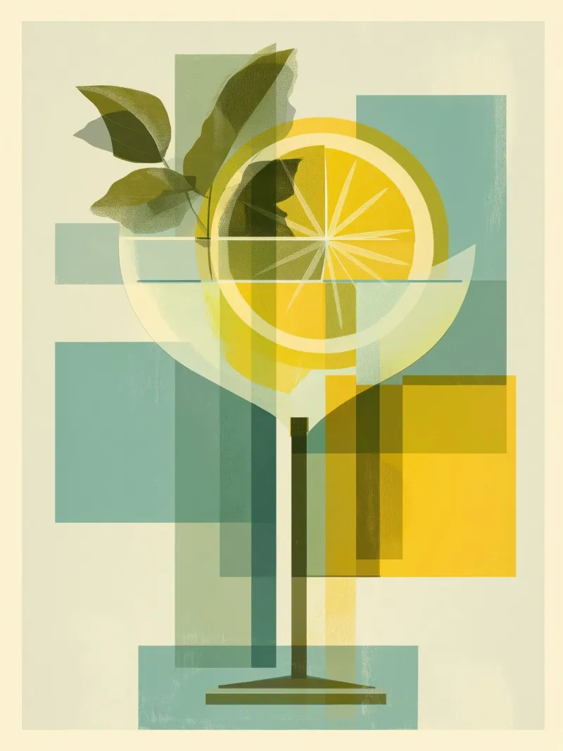 Cocktail abstract forex plate by Imagine