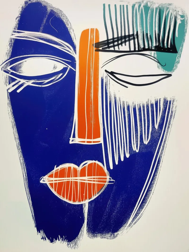 Abstract face canvas by Imagine