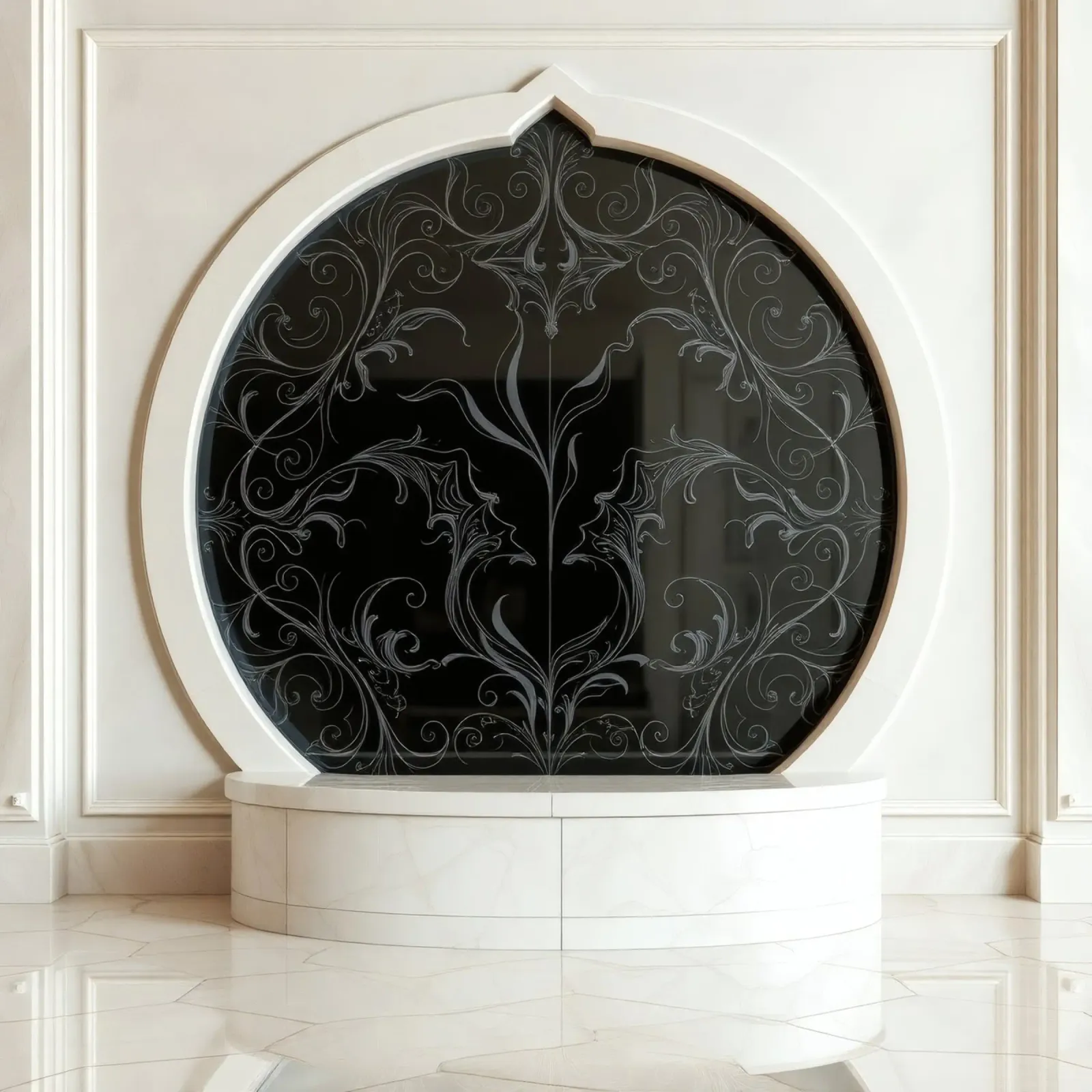 elemento decorativo in vetro in un interno di lusso plexiglass da DesignDoodle