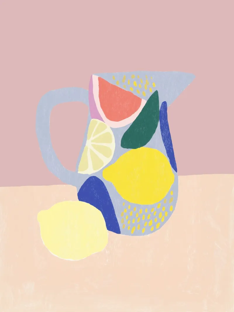 Obst Limonade mit Zitrone Hahnemühle von Carinaprint