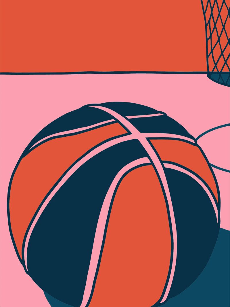 Basket-ball rose poster de SPORTS ONLY