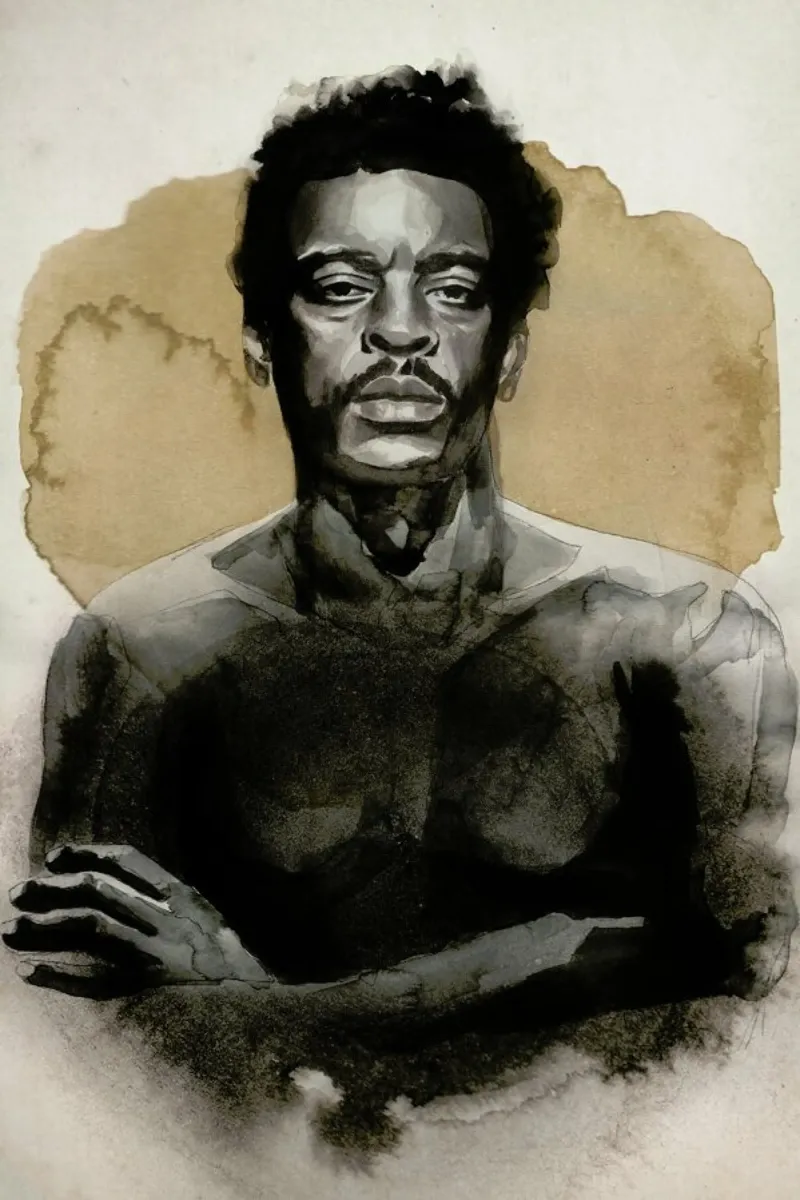 Seu Jorge poster con telaio in legno da David Diehl