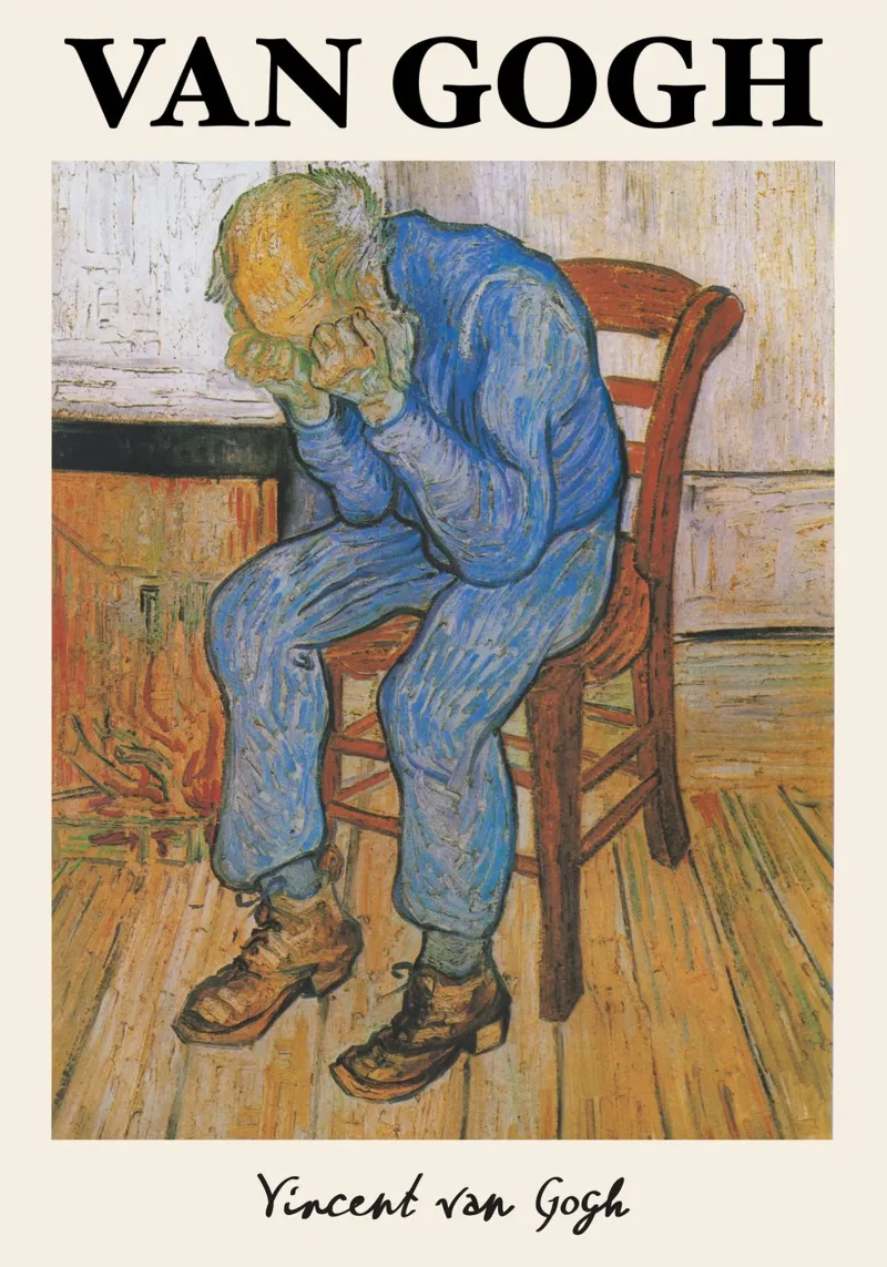 Van Gogh "Am Tor zur Ewigkeit" - Emotionaler Post-Impressionist Leinwand mit Schattenfugenrahmen von NorwesClub