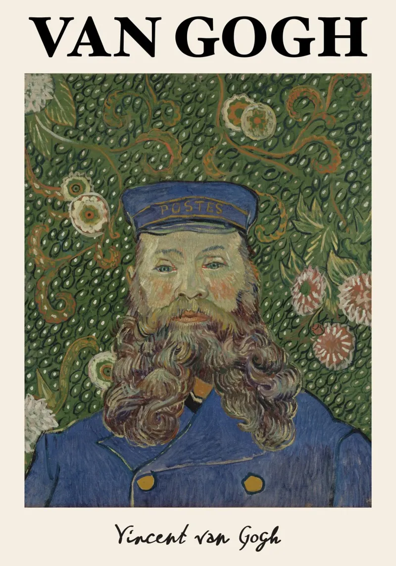 Van Gogh : Le facteur Roulin - Un portraitisme post-impressionniste vibrant poster de NorwesClub