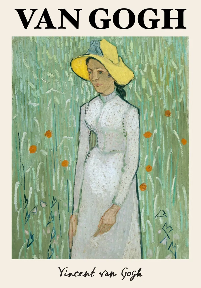 Van Gogh "Mädchen in Weiß" - Postimpressionistisches Porträt Kunst P Poster von NorwesClub