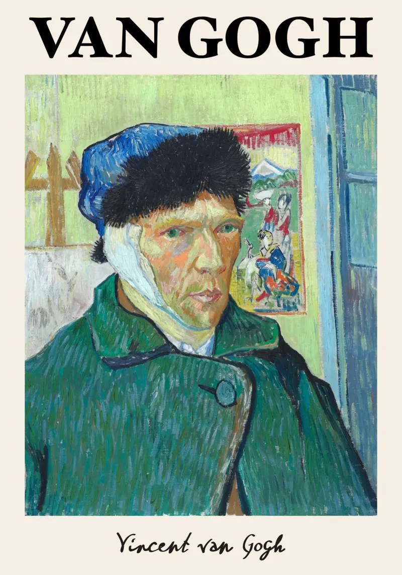 Van Gogh "Autoritratto con orecchio bendato" - Intenso post-Im alluminio dibond da NorwesClub
