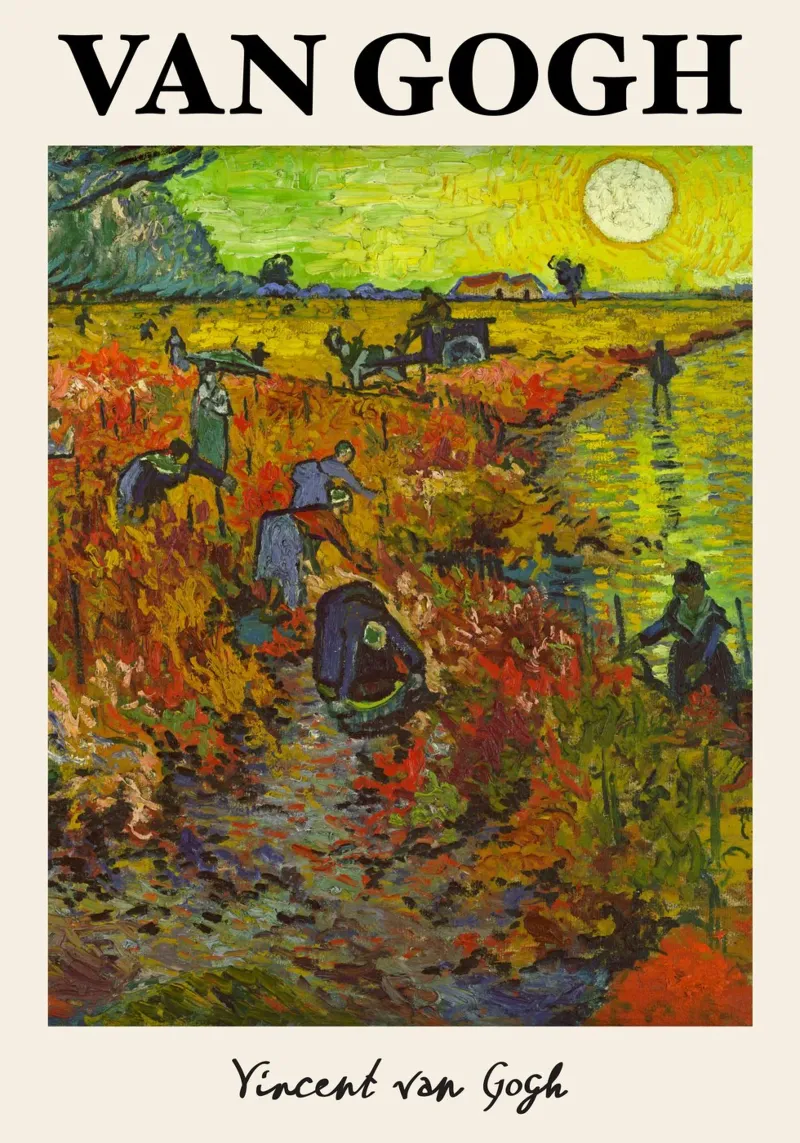 "La vigna rossa" di Van Gogh - Un vibrante post-impressionismo A pellicola backlit da NorwesClub