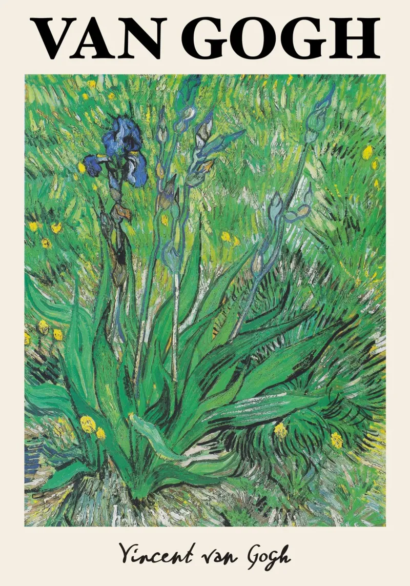 Les "iris" de Van Gogh - Une fleur expressive post-impressionniste A hahnemühle de NorwesClub