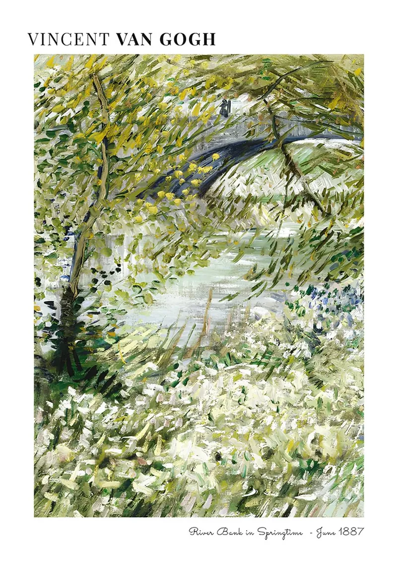 La "riva del fiume in primavera" di Van Gogh - Impressionismo Natu poster da NorwesClub