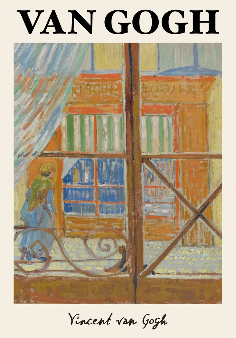 Vue d'une boucherie" de Van Gogh - Urban Post-Impressio toile avec Caisse américaine de NorwesClub