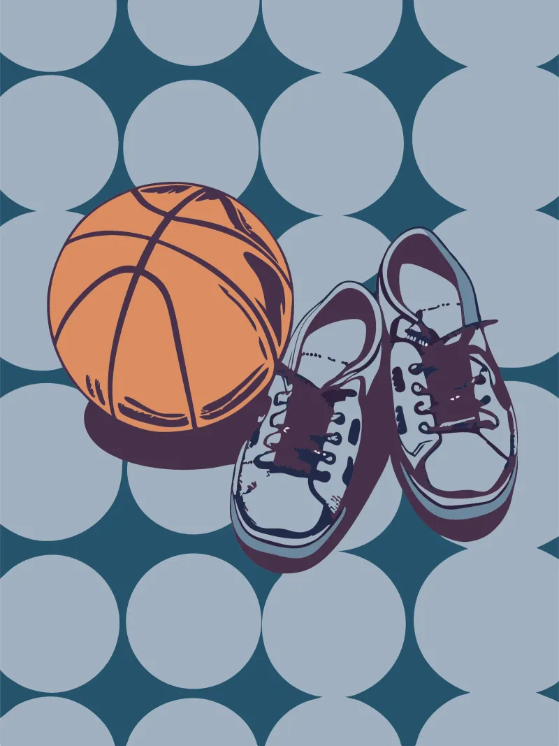 Pallacanestro e scarpe pellicola backlit da SPORTS ONLY