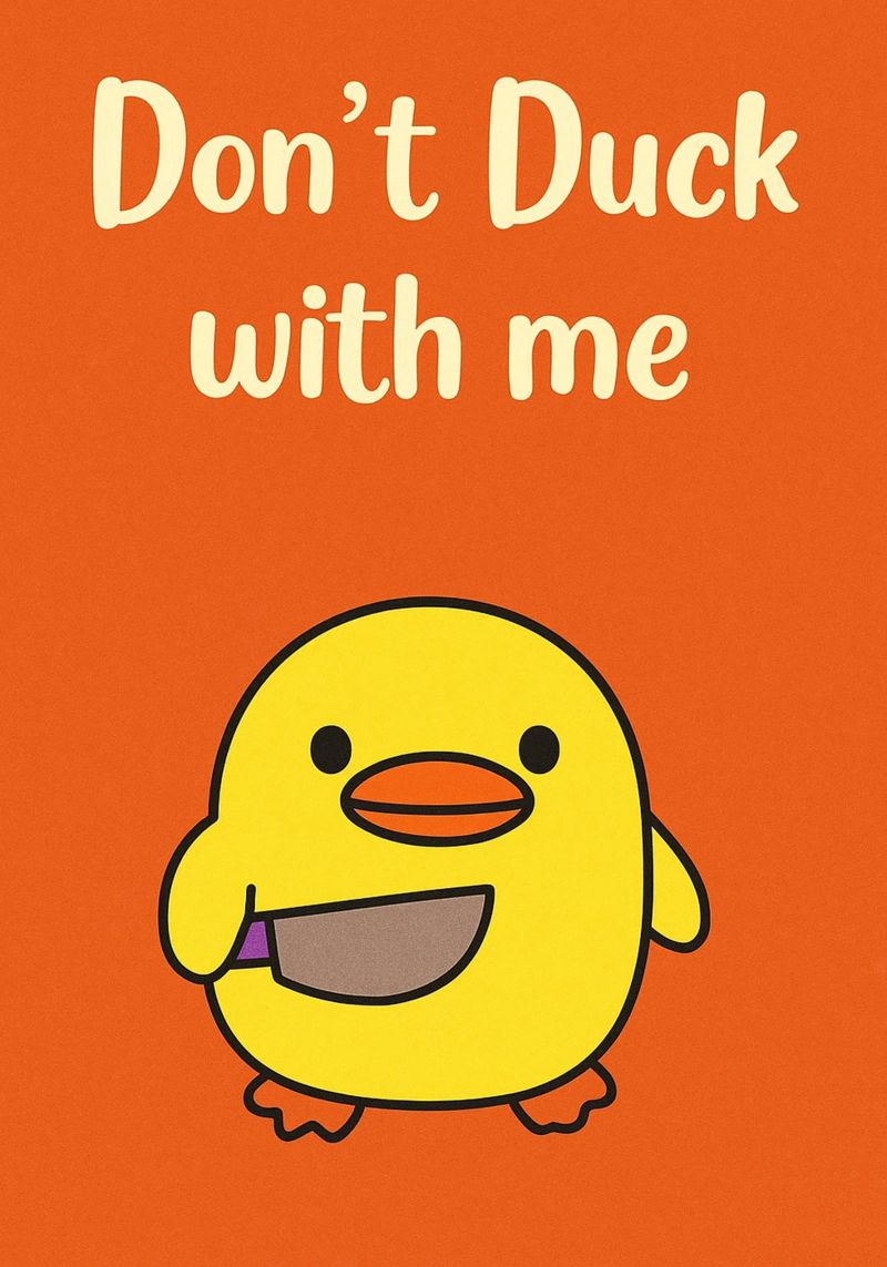 dont duck with me Funny Duck canvas by the gan gan