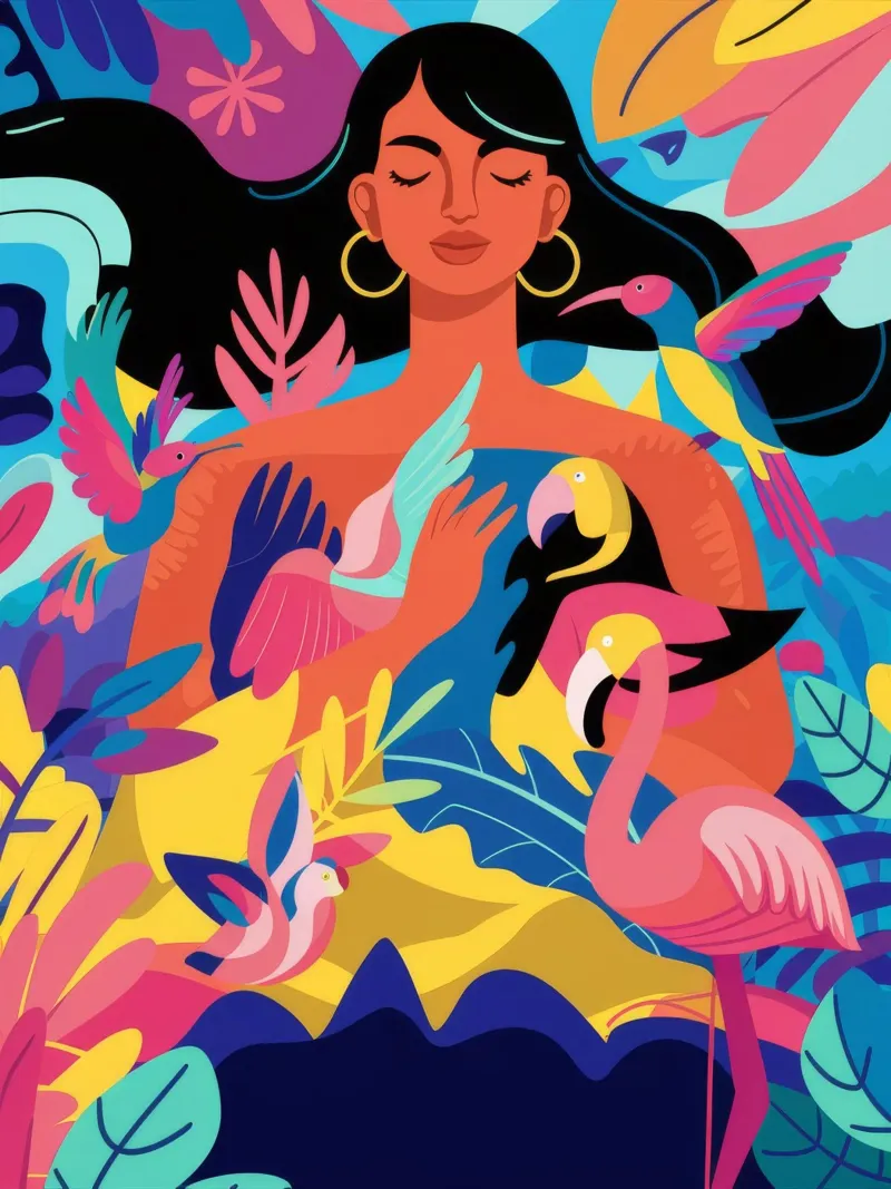 Tropical Dance Vibes canvas by Petal Canvas