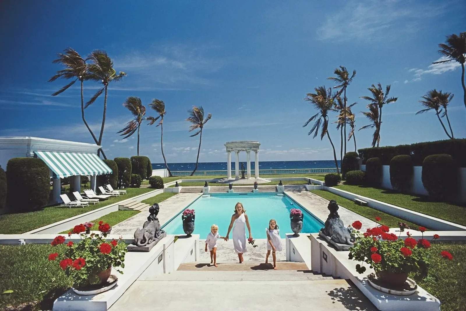 Neo Classical Pool Slim aarons canvas by Chrisvintage