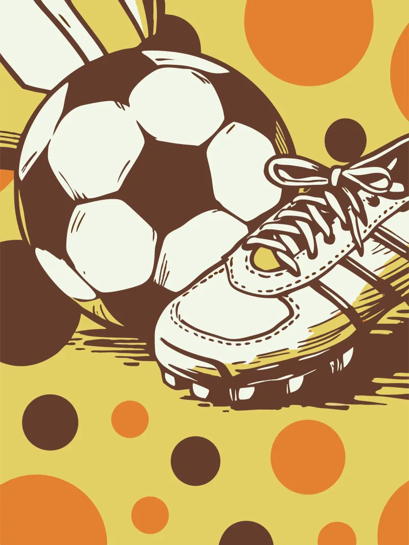 Calcio e scarpe pellicola backlit da SPORTS ONLY