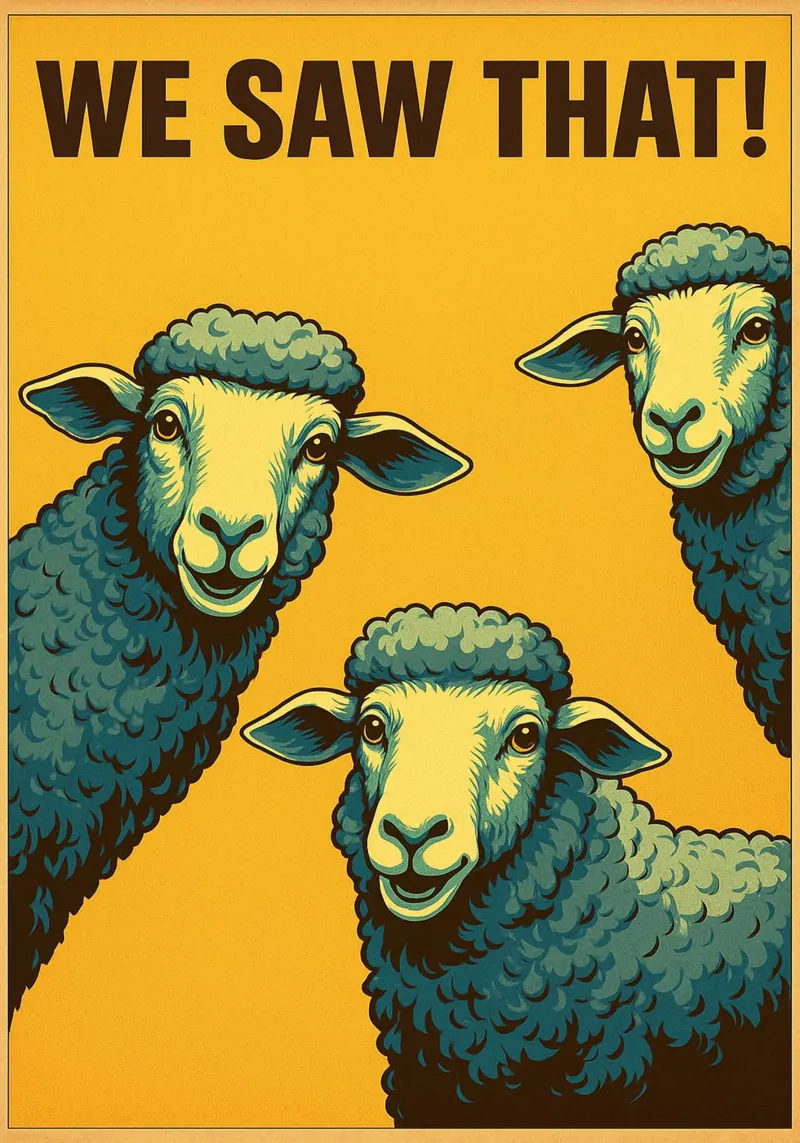 sheep we saw that acrylic glass by the gan gan